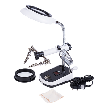 Держатель "третья рука" Magnifier MG16075C-8L LED 73 мм 2.5x