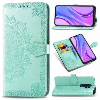 Чехол Vintage для Xiaomi Redmi 9 книжка кожа PU бирюзовый