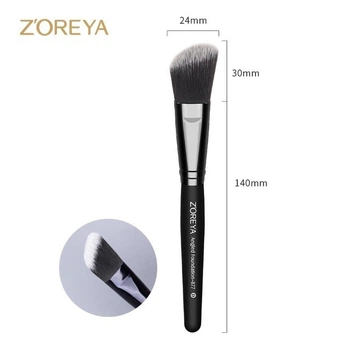 Профессиональная кисть для контуринга скошенная плоская ZOREYA Angled Foundation - 877