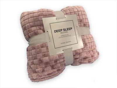 Плед велюровый Deep Sleep Кубик Микрофибра 200х230 см Розовый