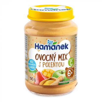 Детское пюре Hamanek Фруктовый микс с кукурузной кашей 190 г (1215372)