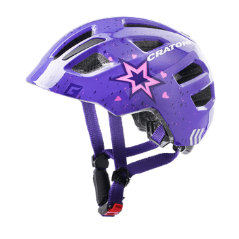 Шолом дитячий Cratoni Maxster "Зірки" XS-S (46-51 см) фіолетовий