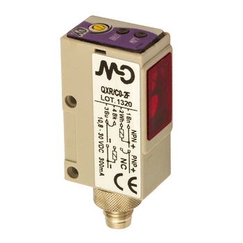Фотоелектричний датчик, рефлекторний, 4 м, 90°, оптичний, роз'єм M8, QXC/A0-2F Micro detectors