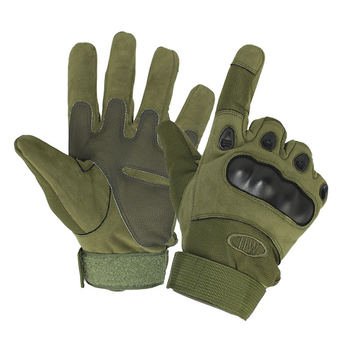 Перчатки тактичні OKLAI 705 Green M чоловічий повнопалих військових з захистом