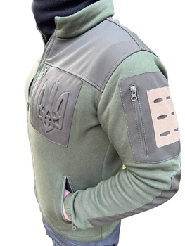 Кофта флис с гербом Softshell зеленый L