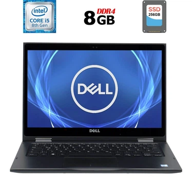 Ноутбук-трансформер Б-клас Dell 3390 2-in-1 / 13.3" IPS Touch / Intel Core i5-8250U (4(8) ядра по 1.6-3.4GHz) / 8GB DDR4 / 256GB SSD / UHD Graphics 620 / WebCam /Win 10 б/в