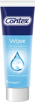 Інтимний гель-змазка Contex Wave зволожуючий із пантенолом (лубрикант) 30 мл (5060040304518/4820108005211)