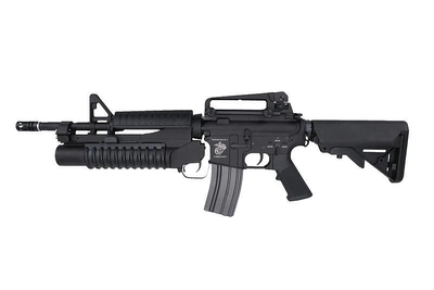 Штурмова страйкбольна гвинтівка з підствольним гранатометом Specna Arms M4 SA-G01 Black