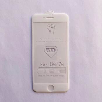 Защитное стекло 5D GLASS для Apple iPhone 7 iPhone 8 iPhone SE 2020 White