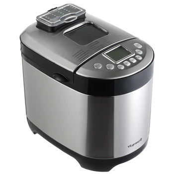 Хлебопечка ViLgrand VBM5523D 1 тестомес диспенсер антипригарное покрытие 1000г 550 Вт 19 програм LCD дисплей книга рецептов (77932)