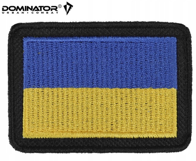 Шеврон, нашивка Прапор України на липучки 5,4х4 см Dominator Польща