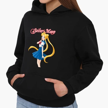 Детский худи Сейлор Мун (Sailor Moon) Черный (9298-2928) 140 см