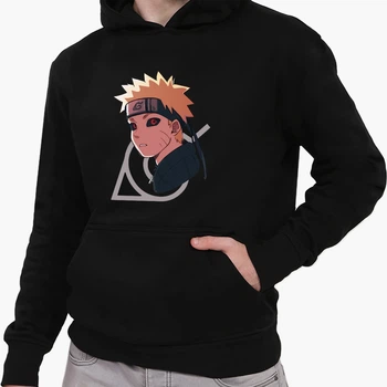 Детский худи Наруто Узумаки (Naruto Uzumaki) Черный (9298-2822-7) 128 см