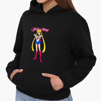 Детский худи Сейлор Мун (Sailor Moon) Черный (9298-2916) 116 см