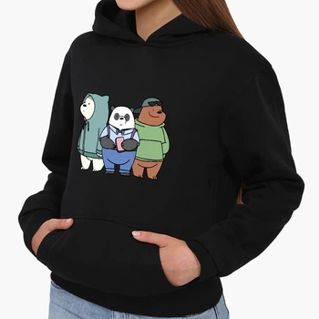 Детский худи Вся правда о медведях (We Bare Bears) Черный (9298-2898) 164 см