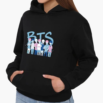 Детский худи БТС (BTS) Черный (9298-3265) 164 см
