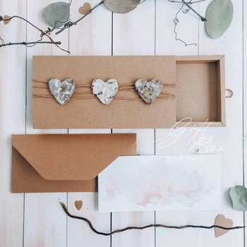 Gift box Love tree кора березы Подарки на день влюбленных Ручная работа