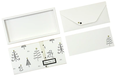 Gift box Happy New Year Новорічна листівка з конвертом