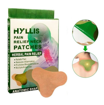 Пластир для зняття болю в шиї з екстрактом полину Hyllis Relief neck Patches 10 шт