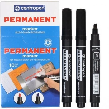 Маркер скошений чорний 8576 CENTROPEN