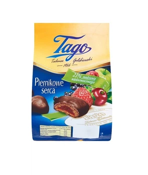 Пряники Tago з полуницею в шоколаді 160 г. (5908310282992)