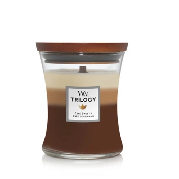 Ароматическая свеча с трехслойным ароматом Woodwick Trilogy Cafe Sweets (275 г)