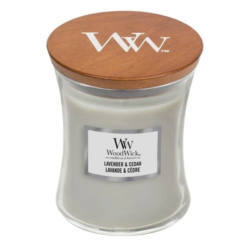 Ароматична свічка з ароматом лаванди та кипарису Woodwick Lavender & Cedar (275 г)