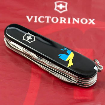 Складной нож Victorinox HUNTSMAN UKRAINE Голубь мира сине-желт. 1.3713.3_T1036u