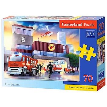 Пазлы "пожарная станция" 70 деталей CASTORLAND (B-070121)