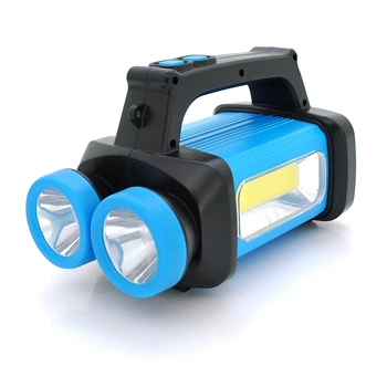 Фонарь поисковый SW8802 1LED+COB T6 5W 2+1+1 3600mAh IP40 USB кабель + 4 LR06