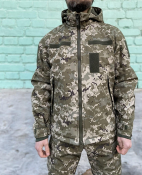 Куртка військова тактична демісезонна Софт Шелл Піксель 44-46