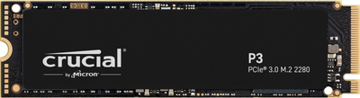 Dysk SSD Crucial P3 500GB M.2 2280 NVMe PCIe 3.0 x4 3D NAND TLC (CT500P3SSD8)