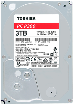 Dysk Twardy Toshiba P300 3TB 7200rpm 64MB HDWD130UZSVA 3.5 SATA III