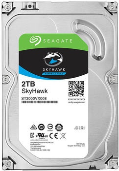 Dysk twardy Seagate SkyHawk 2 TB 5900 obr./min 64 MB ST2000VX008 3.5 SATAIII