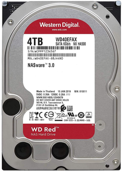 Жорсткий диск Western Digital Red 4TB 5400rpm 256MB WD40EFAX 3.5" SATA III