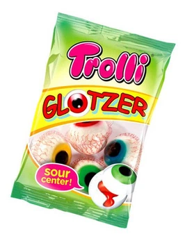 Жевательный мармелад в форме глаза Trolli Glotzer 4 шт в упаковке 75гр