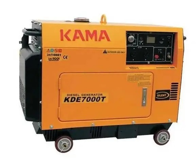 Дизельний генератор KAMA у кожусі 5,5 кВт KDE7000T 1-фазний +Електростартер