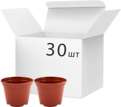 Упаковка вазонов для рассады Алеана 0.37 л 30 шт Терракотовые (119013-теракот/30)