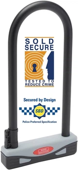 Велозамок Burg-Wächter 170 x 343 мм типу D-Lock серії Gold Sold Secure. Колір чорний