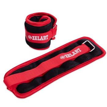 Утяжелители для рук и ног Zelart 2502-1 2 шт по 0,5 кг Black-Red