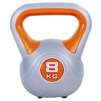 Гиря пластиковая Zelart 5734-8 вес 8кг Grey-Orange