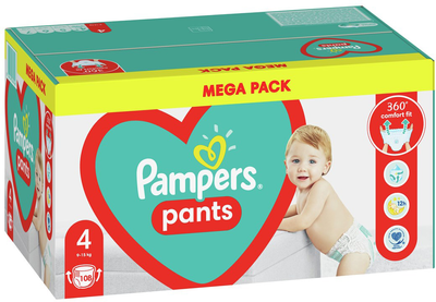 Підгузки-трусики Pampers Pants Розмір 4 (9-15 кг) 108 шт. (8006540069448)
