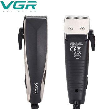 Профессиональная машинка для стрижки VGR V-033 9W, проводная бесшумная машинка для стрижки, Триммер, Бритва