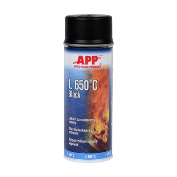 Термостойкая аэрозольная краска APP L 650°C Черная 400 мл