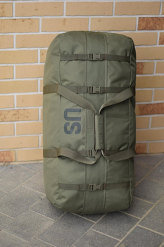 Великий військовий тактичний баул сумка тактична US 130 літрів колір олива для передислокації ЗСУ