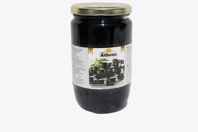 Оливки Athena черные без косточки стекло 700/360 гр.