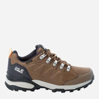 Женские кроссовки для треккинга с мембраной Jack Wolfskin Refugio Texapore Low 4050821-5238 37.5 (4.5UK) 23.8 см Коричневые с оранжевым (4060477908786)