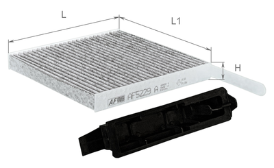 Фильтр салона угольный Alpha Filter Renault/Dacia Duster I, Logan; Sandero,Twingo II, Wind, Modus, Clio III; LADA Largus; NISSAN Almera, Micra III, Micra IV, NV200, Note, Terrano III (с крышкой) (AF5229A)