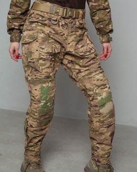 Жіночі штурмові штани UATAC Gen 5.2 (XXL) Мультикам STEPPE (Степ) з наколінниками