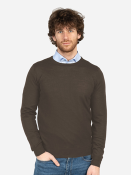 Sweter męski ciepły Vela Blu V22930-943 L Brązowy (2000377671054)